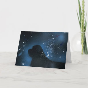 Tarjeta Pintura de perro de Terranova