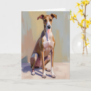 Tarjeta Pintura de perro galgo italiano