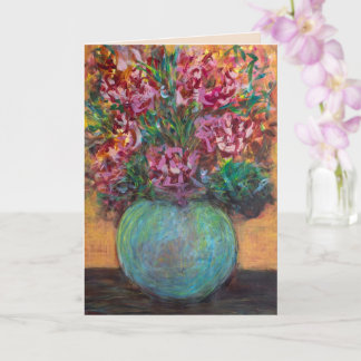 Tarjeta Pintura de ramo floral de arte original