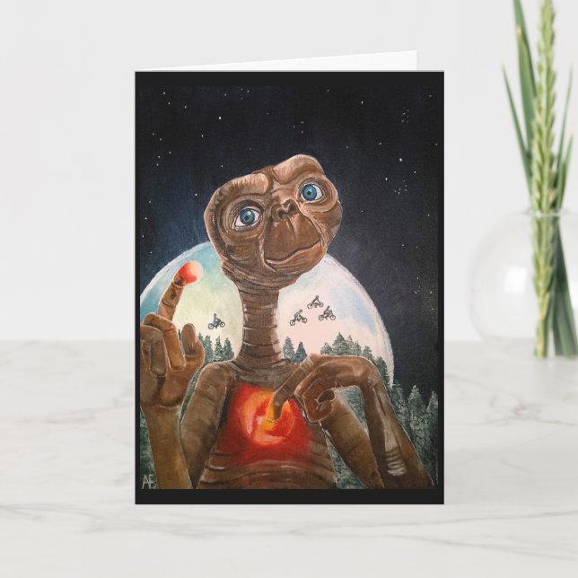 Tarjeta Pintura de retrato alienígena de Alfred Fox (Anverso)