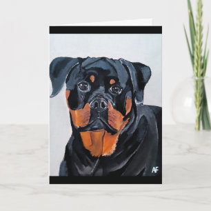 Tarjeta Pintura de Rottweiler de Alfred Fox
