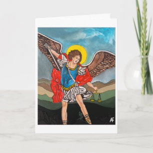 Tarjeta Pintura de San Miguel el Arcángel de Alfred Fox