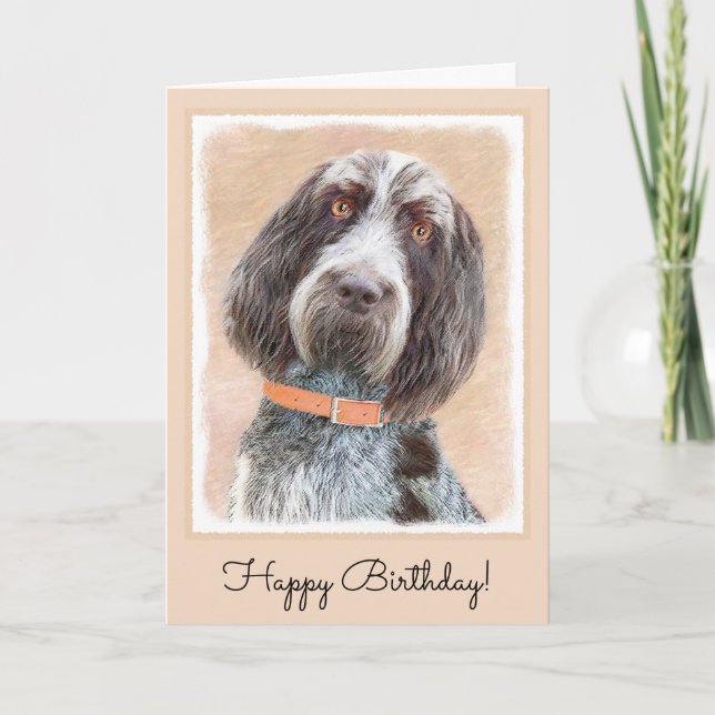 Tarjeta Pintura de Spinone Italiano - Arte de Perro Origin (Anverso)