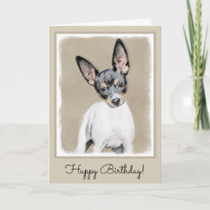 Tarjeta Pintura de Terrier de rata - arte original lindo