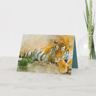 Tarjeta Pintura de tigre
