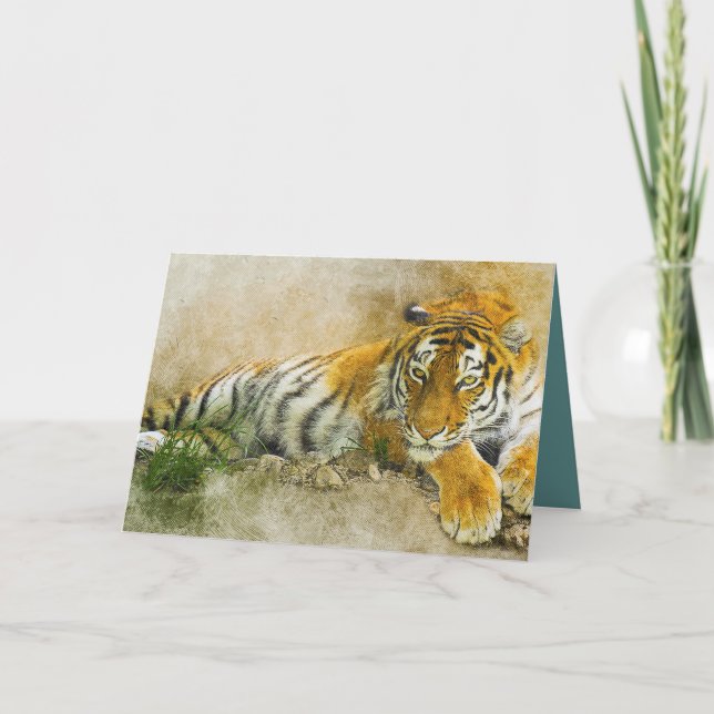 Tarjeta Pintura de tigre (Anverso)
