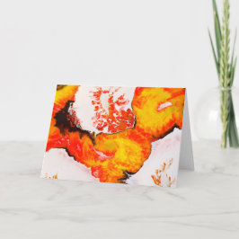 Tarjeta Pintura de tinta de plata silvestre y Naranja de a