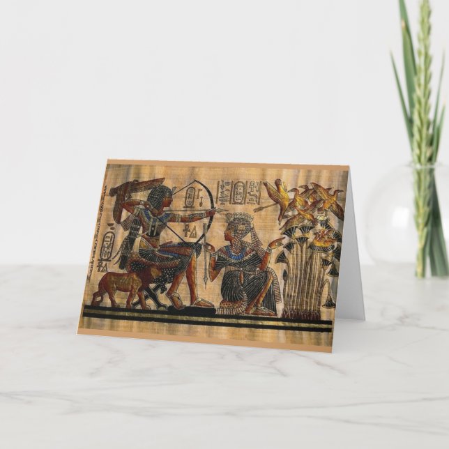 Tarjeta Pintura de tumbas sobre el papiro (Anverso)