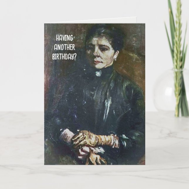 Tarjeta Pintura de Van Gogh para humor de cumpleaños (Anverso)