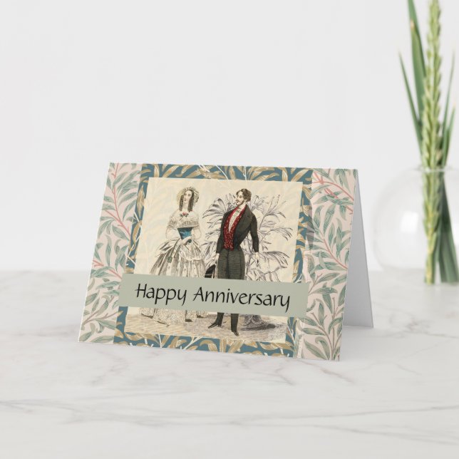 Tarjeta Pintura del matrimonio Boda victoriano de 1844 (Anverso)