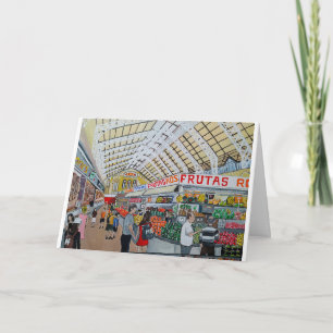 Tarjeta Pintura del Mercado Central de Valencia por Alfred