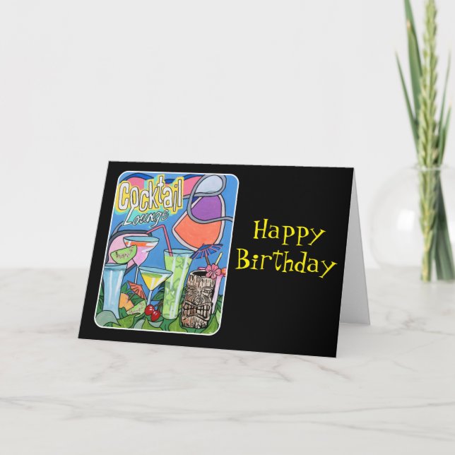 Tarjeta Pintura del 'Mid Century Mod Tropical Tiki Lounge' (Anverso)