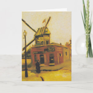 Tarjeta Pintura del Molino de Viento de París de Van Gogh