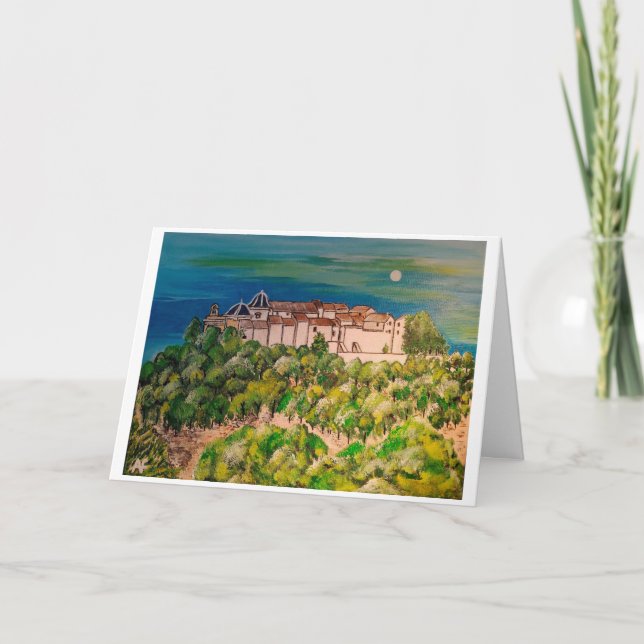 Tarjeta Pintura del Monasterio de San Miguel de Alfred Fox (Anverso)