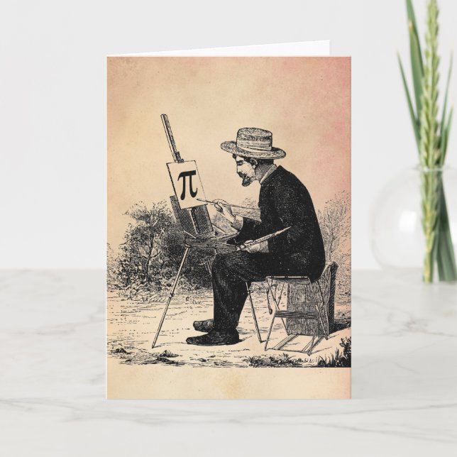 Tarjeta Pintura del número del pi (Anverso)