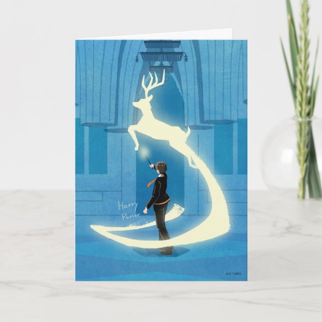 Tarjeta Pintura del Patronus de HARRY POTTER™ (Anverso)