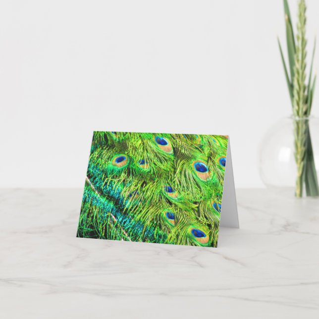 Tarjeta Pintura del pavo real (Anverso)