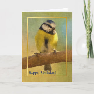 Tarjeta Pintura digital del bluetit europeo