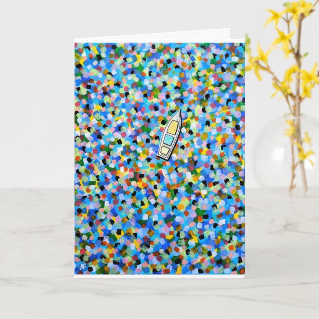 Tarjeta Pintura 'Drifting through Dreams' de Alfred Fox (flor amarilla)