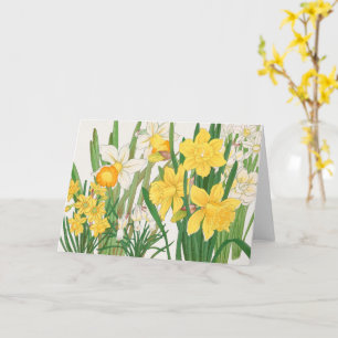 Tarjeta Pintura en bloque de madera de narciso, Tanigami K