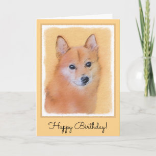 Tarjeta Pintura finlandesa de Spitz - Arte de perro origin