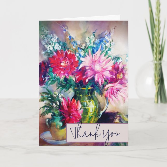 Tarjeta Pintura floral  (Anverso)
