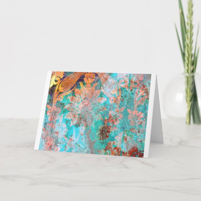 Tarjeta Pintura floral (Anverso)