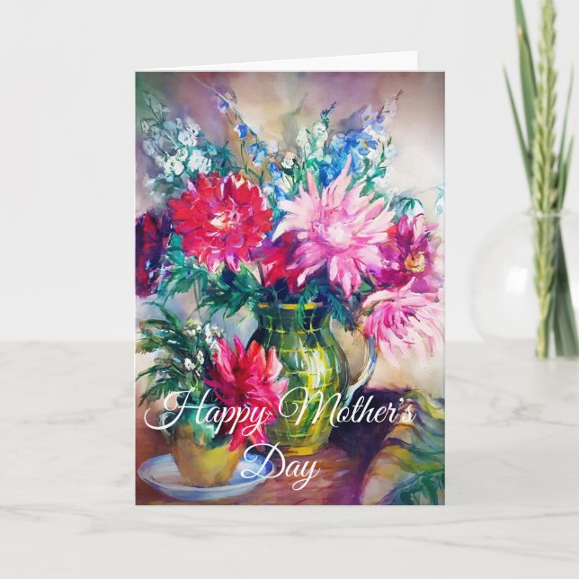 Tarjeta Pintura floral (Anverso)