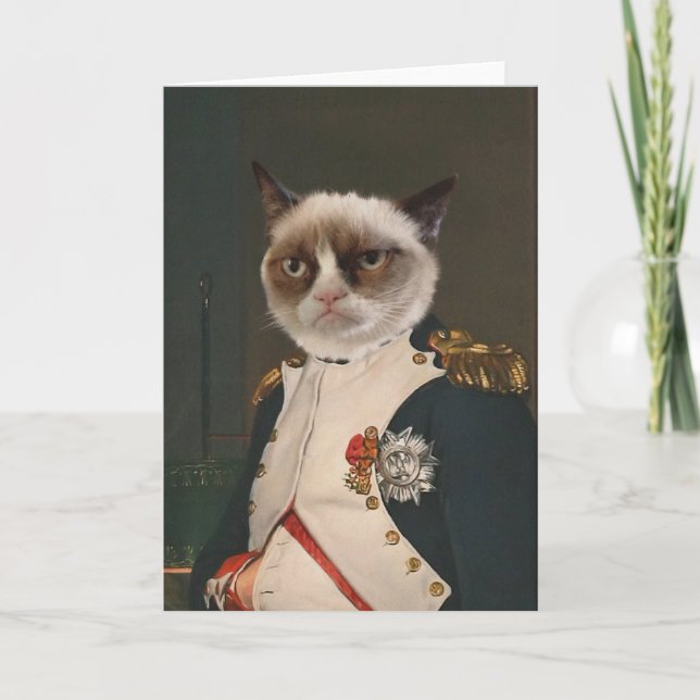 Tarjeta Pintura Grumpy Cat Classic (Anverso)