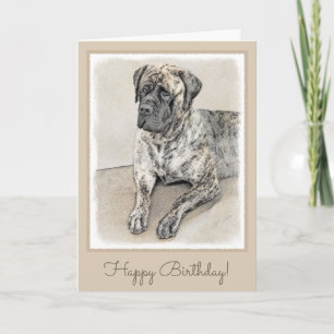Tarjeta Pintura inglesa de castiff (Brindle) - Arte de per
