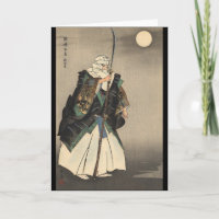 Pintura japonesa del guerrero. Circa 1922
