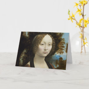Tarjeta Pintura Leonardo Da Vinci Ginevra De' Benci