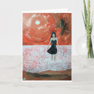 Tarjeta Pintura oriental de atardecer de Alfred Fox