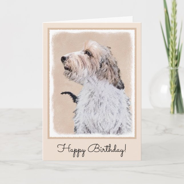 Tarjeta Pintura Petit Basset Griffon Vendéen - Arte de per (Anverso)