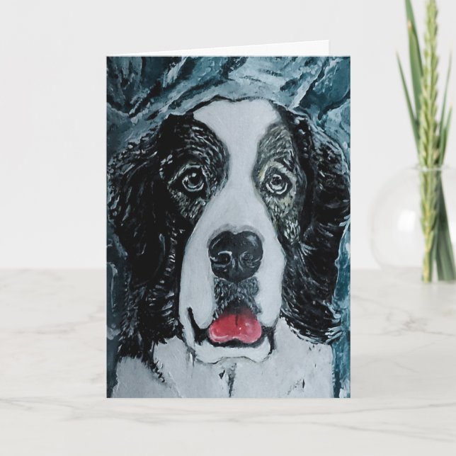 Tarjeta Pintura pirenaica de Mastiff por Alfred Fox (Anverso)