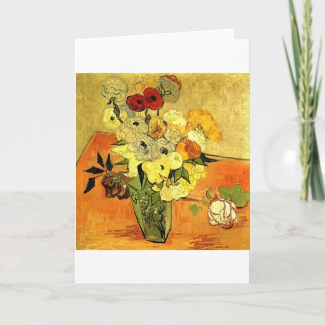 Tarjeta Pintura Van Gogh Flores De Flores Extrañas (Anverso)