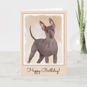 Tarjeta Pintura Xoloitzcuintli - Arte Perro Original Cuto
