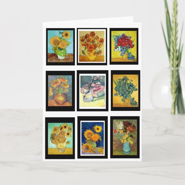 Tarjeta Pinturas de flores de Van Gogh, Bella Artes, (Anverso)