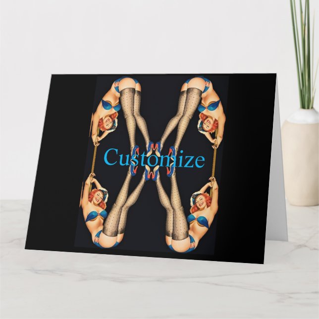 Tarjeta Pinups de cosecha acrobática Thunder_Cove (Anverso)