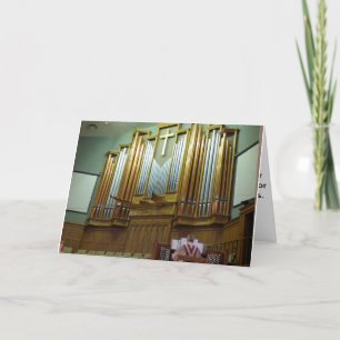 Tarjeta Pipe Organ and Organist Card