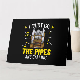 Tarjeta Pipe Organ Piano Instrumento Orgánico Música Music