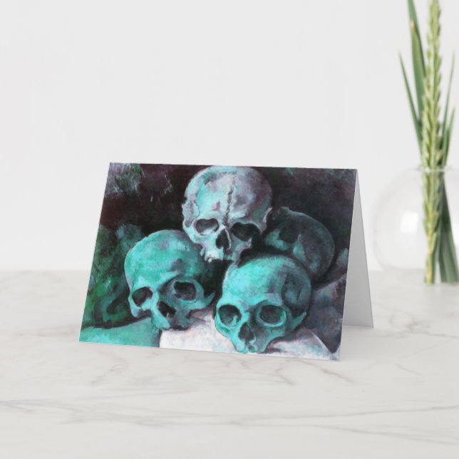 Tarjeta Pirámide de las calaveras después de Cezanne (Anverso)