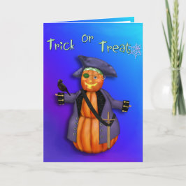 Tarjeta Pirata de calabaza