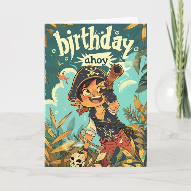 Tarjeta ¡Pirata de Cumpleaños! (Anverso)