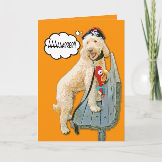 Tarjeta Pirata de Halloween de los tebeos de los días del (Anverso)