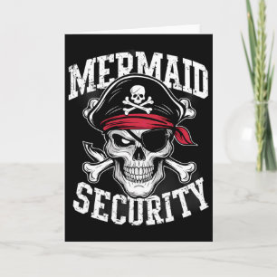 Tarjeta Pirata de seguridad para sirenas papá hermano Hall