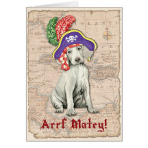 Tarjeta Pirata de Weimaraner