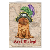 Tarjeta pirata Dogue de Bordeaux