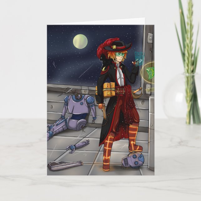 Tarjeta Pirata espacial (Anverso)