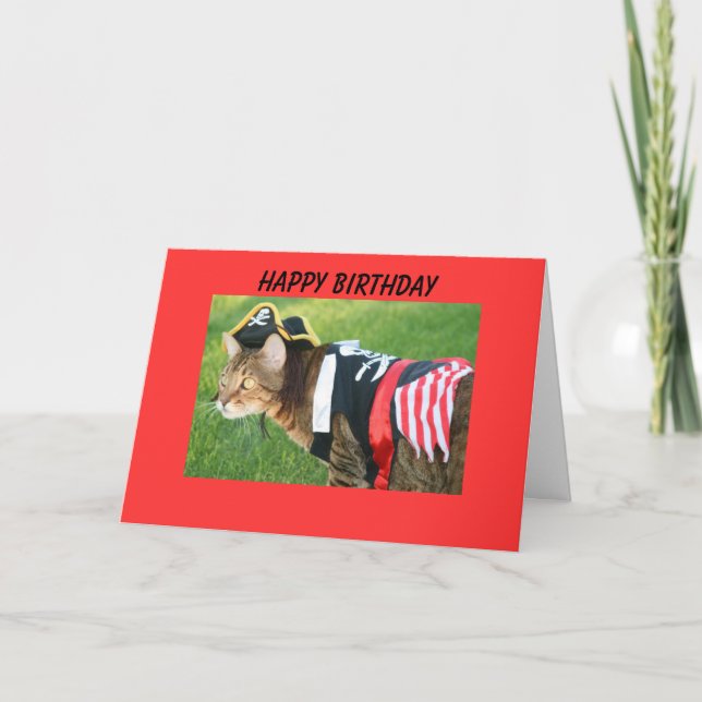 Tarjeta Pirata Feliz Cumpleaños (Anverso)